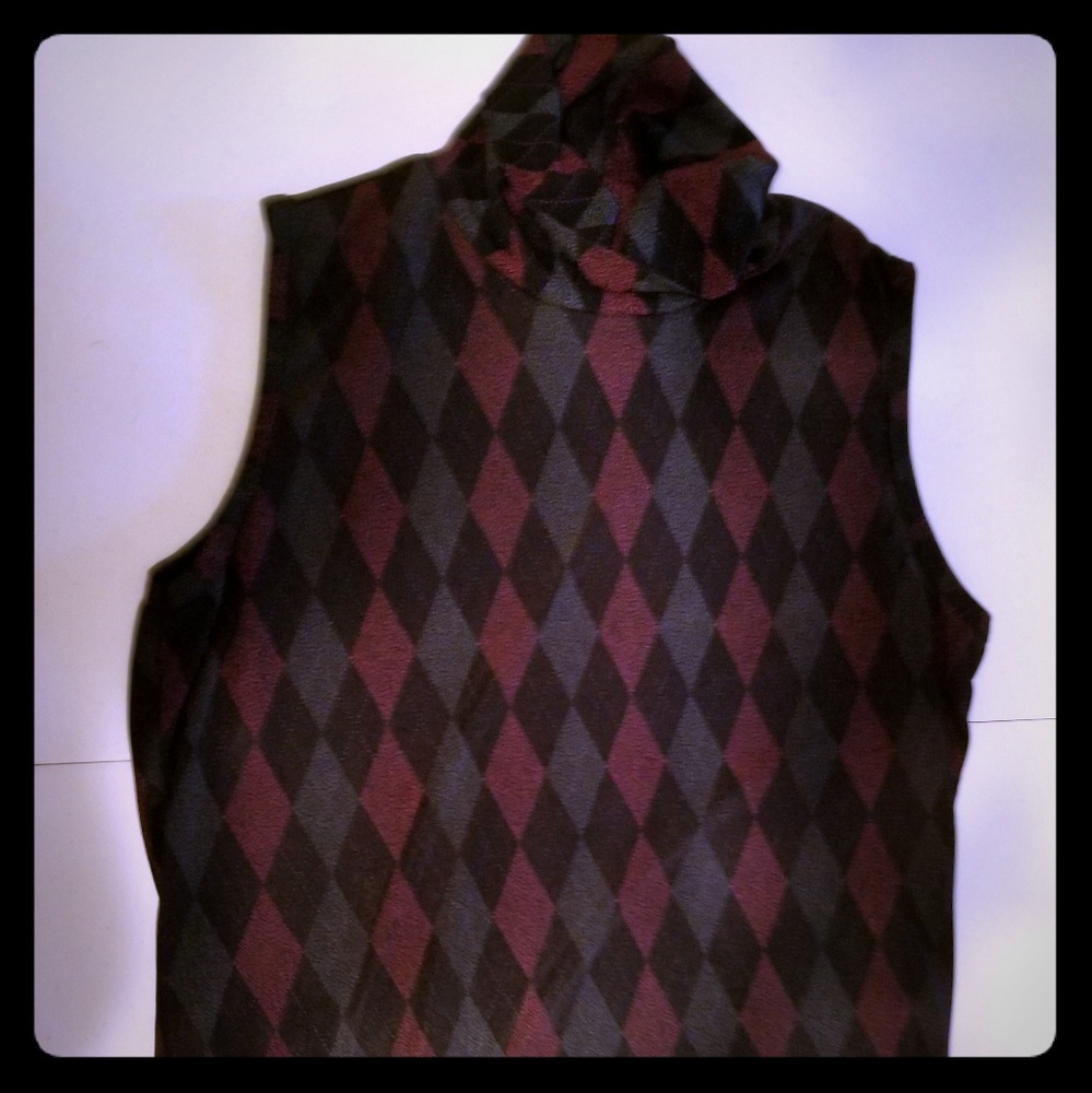 Dressy sleeveless turtleneck